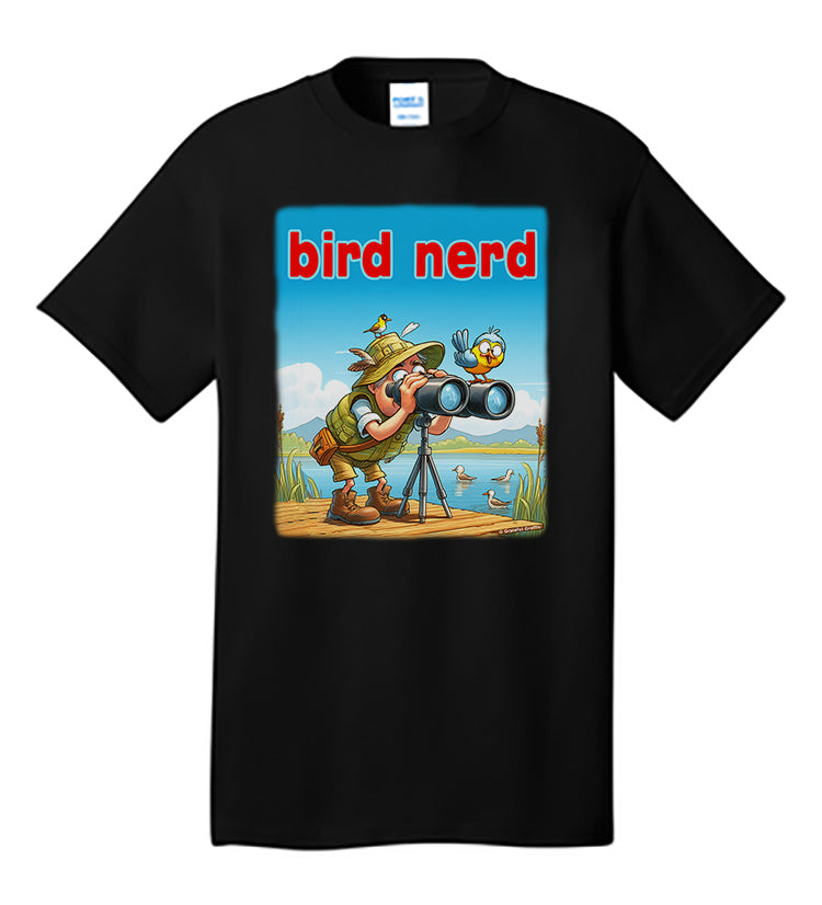Funny Bird Nerd Bird Watcher T-Shirt Funny Cartoon Bird Watching Tee S –  Grateful Graffix