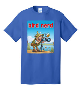 Funny Bird Nerd Bird Watcher T-Shirt Funny Cartoon Bird Watching Tee Shirt