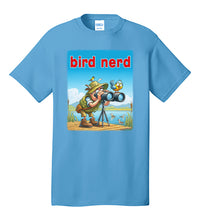 Load image into Gallery viewer, Funny Bird Nerd Bird Watcher T-Shirt Funny Cartoon Bird Watching Tee Shirt