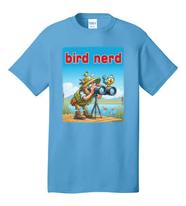 Funny Bird Nerd Bird Watcher T-Shirt Funny Cartoon Bird Watching Tee Shirt