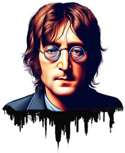Load image into Gallery viewer, Likeness of John Lennon Illustration &amp; NYC Skyline T-Shirt