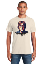 Load image into Gallery viewer, Likeness of John Lennon Illustration &amp; NYC Skyline T-Shirt