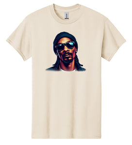 Snoop Dogg T-shirt - Illustration Portrait Likeness of Rap Hip Hop Star Singer Snoop Dogg