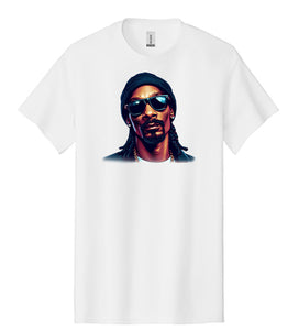 Snoop Dogg T-shirt - Illustration Portrait Likeness of Rap Hip Hop Star Singer Snoop Dogg
