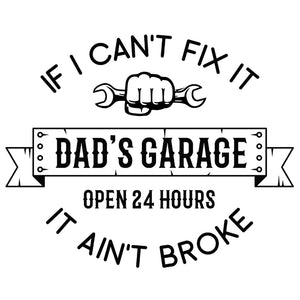 Adult Unisex Dad's Garage 100% Cotton Printed T-shirt - Gift For Father