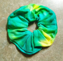Load image into Gallery viewer, Tie Dye Hair Scrunchies - Hand Dyed Rainbow Pony Tail Holder