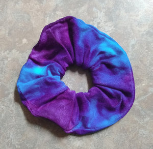 Tie Dye Hair Scrunchies - Hand Dyed Rainbow Pony Tail Holder