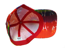 Load image into Gallery viewer, Rainbow Spiral Tie Dye Baseball Trucker Cap Hat