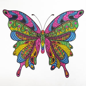 Colorful Butterfly Graphic Printed T-Shirt