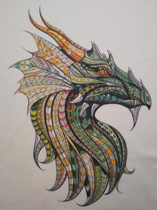 Ethnic Medieval Dragon Graphic Printed T-Shirt