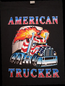 USA American Trucker Truck Driver Graphic Printed T-Shirt