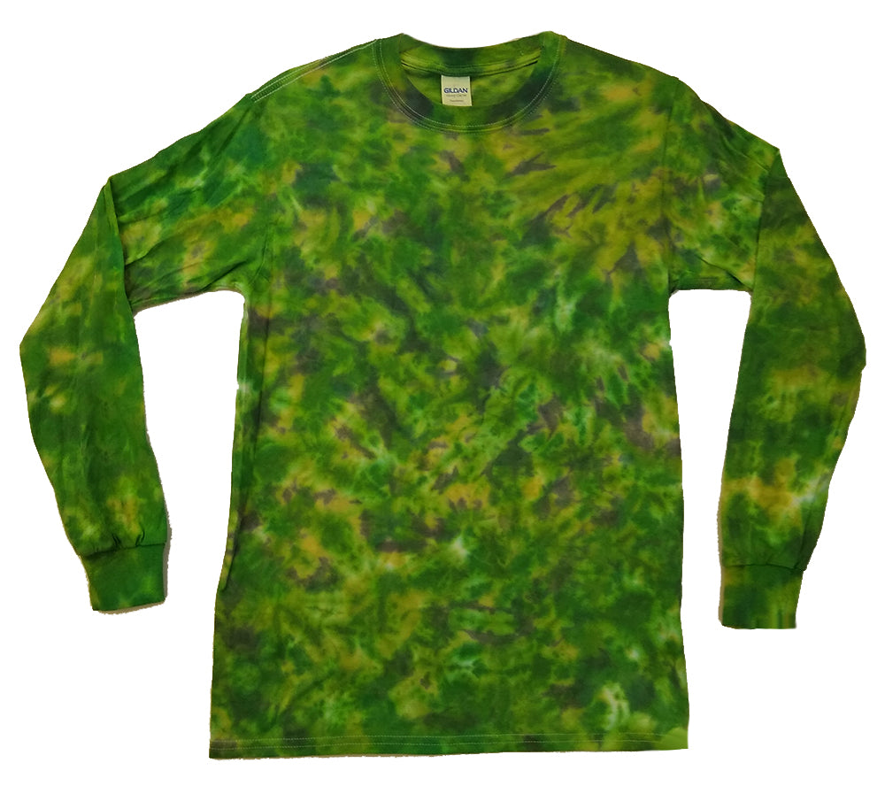 New Unisex Adult Tie-Dye T-Shirt 100% Cotton - Green Yellow Marble