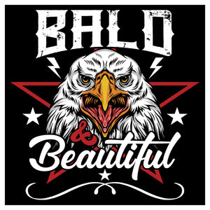 Adult Unisex Bald & Beautiful American Bald Eagle 100% Cotton Printed T-shirt