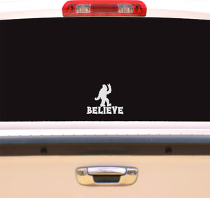 Bigfoot Believe Vinyl Decal Sticker for Cars, Windows, Signs, Etc.