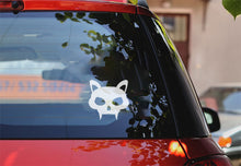 Load image into Gallery viewer, Cat Head with Fangs Vinyl Decal Sticker for Cars, Windows, Signs, Etc.
