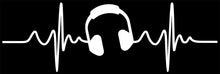 Load image into Gallery viewer, Headphones Heartbeat Pulse Vinyl Decal Sticker for Cars, Windows, Signs, Etc.