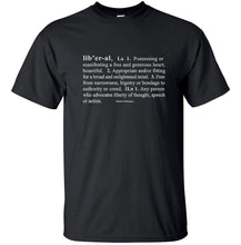 Load image into Gallery viewer, Adult Unisex Liberal Definition 100% Cotton Printed T-shirt - Political Democrat