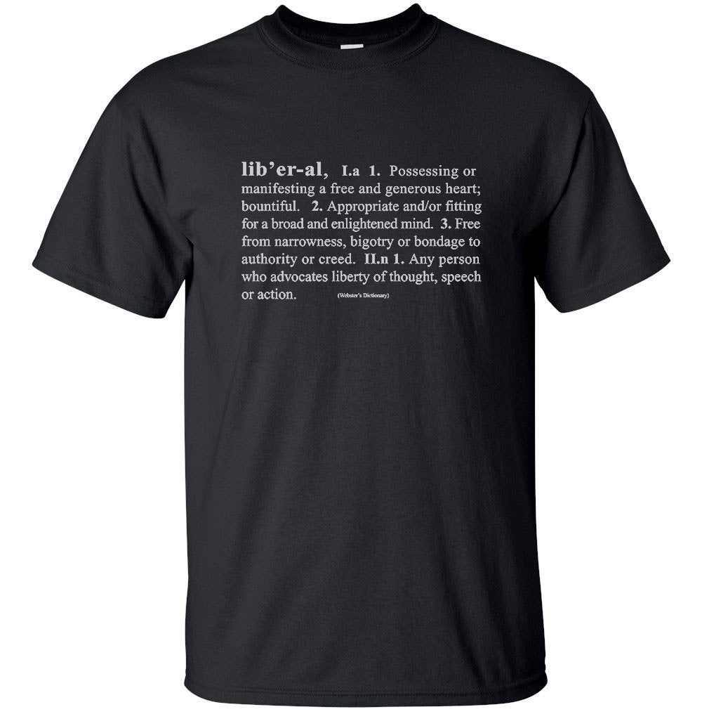 Adult Unisex Liberal Definition 100% Cotton Printed T-shirt - Political Democrat