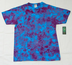 Adult Tie-Dye T-Shirt 100% Cotton - Purple Blue Marble