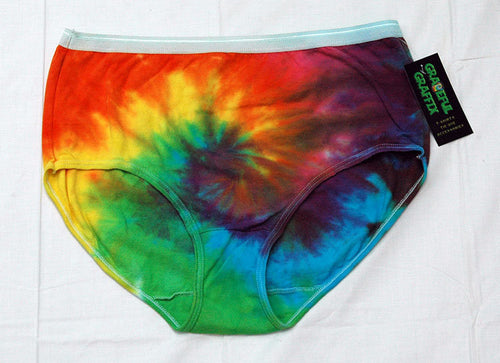 New Tie-Dye Ladies Underwear Cotton Panties - Rainbow Spiral