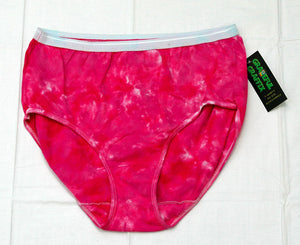 New Tie-Dye Ladies Underwear Cotton Panties - Pink Fuchsia Marble