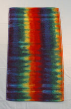 Load image into Gallery viewer, Set of 2 Tie-Dye Hand Towels - Rainbow Stripe 100% Cotton -  Hand Dyed - Nice Hotel Quality