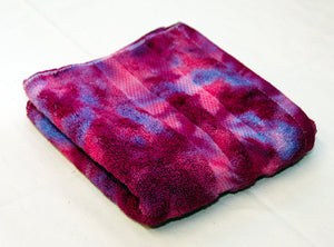 Tie-Dye Hand Towel - Raspberry Fuchsia Marble 100% Cotton -  Hand Dyed - Nice Hotel Quality