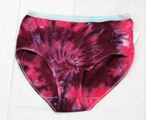 New Tie-Dye Ladies Underwear Cotton Panties - Raspberry Pink Spiral