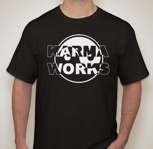 Adult Unisex Karma Works Yin Yang Printed T-shirt 100% Cotton