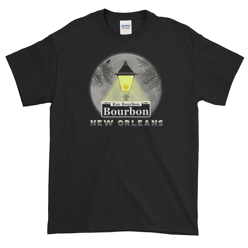 Bourbon Street New Orleans Street Lamp Short-Sleeve T-Shirt