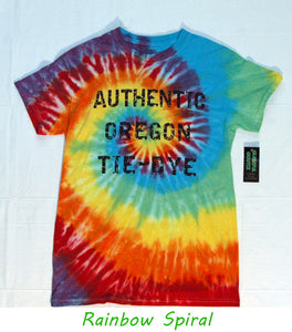 Authentic Oregon Tie-Dye Printed Tie-Dye T-shirt - Makes a great gift!