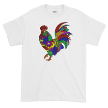 Load image into Gallery viewer, Trippy Crazy Colorful Rooster Chicken Short-Sleeve T-Shirt