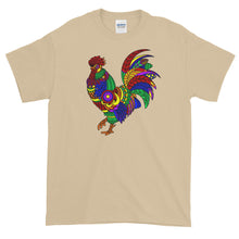 Load image into Gallery viewer, Trippy Crazy Colorful Rooster Chicken Short-Sleeve T-Shirt