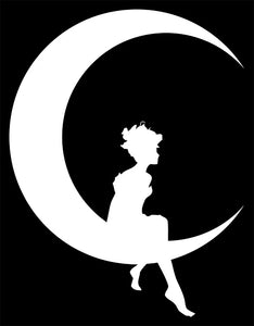 LADY MOON Vinyl Decal Stickers for Cars, Windows, Signs, Etc.