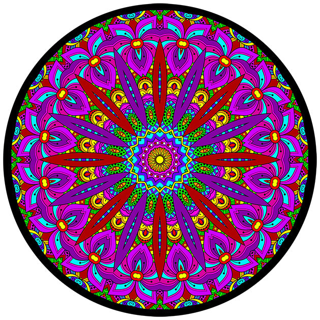 Trippy Crazy Colorful Zen Mandala Vinyl Sticker Decal - FREE Shipping