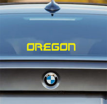 Load image into Gallery viewer, Oregon Decal - Oregon Name Sticker for Cars, Windows, Signs, Etc. in Yellow or Green. Free Shipping