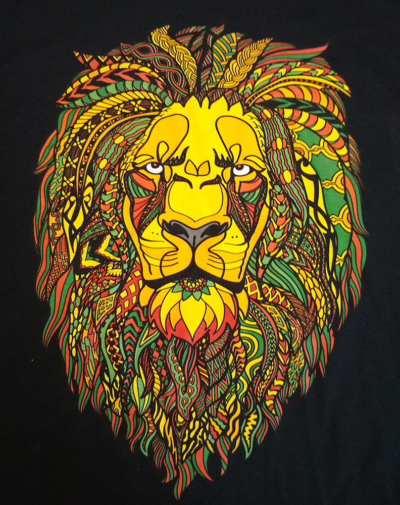 Reggae Rasta Lion Graphic Printed T-Shirt - Adult Men & Women Style Tees