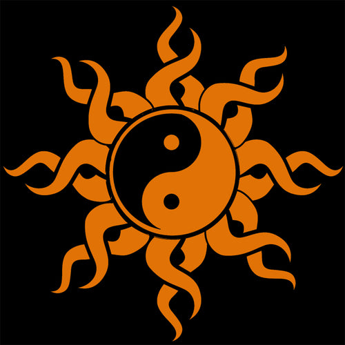 Yin Yang Sun Vinyl Decal Stickers for Cars, Windows, Signs, Etc.