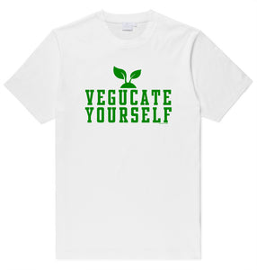 Vegucate Yourself Unisex T-shirt - Vegan Vegetarian Plant Based Education