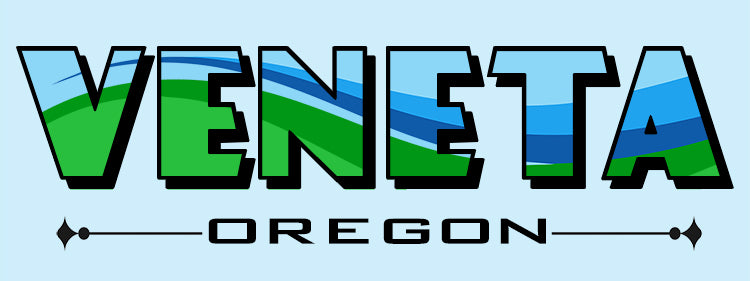 Veneta Oregon Wave Vinyl Bumper Sticker Decal - FREE Shipping
